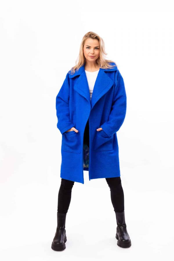 zimní kabát královská modrá