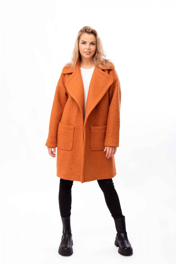 zimní kabát oranžový