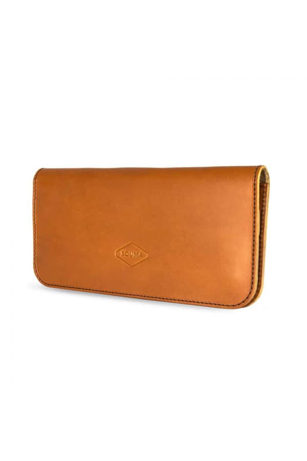 Kožená dámská peněženka Fold - Koňak